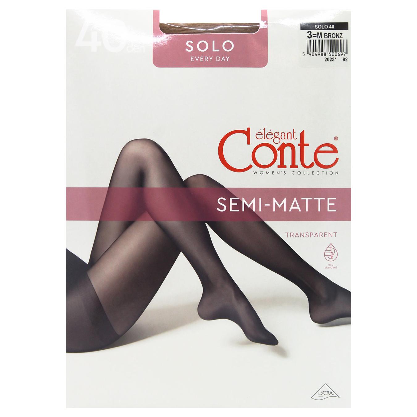 Women's tights Conte Elegant Solo Bronz 40 den size 3