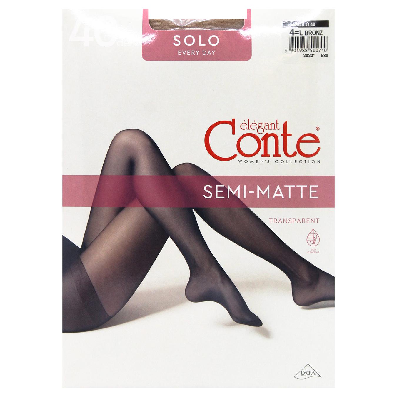 Women's tights Conte Elegant Solo Bronz 40 den size 4