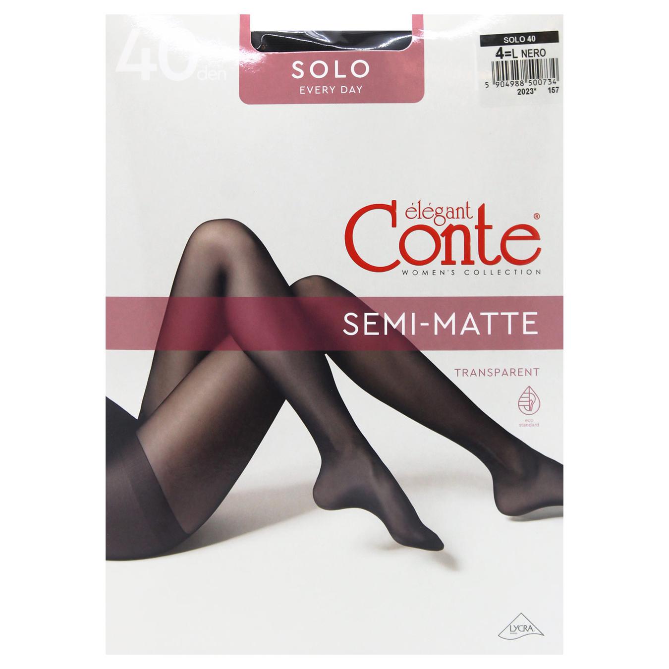 Women's tights Conte Elegant Solo Nero 40 den size 4