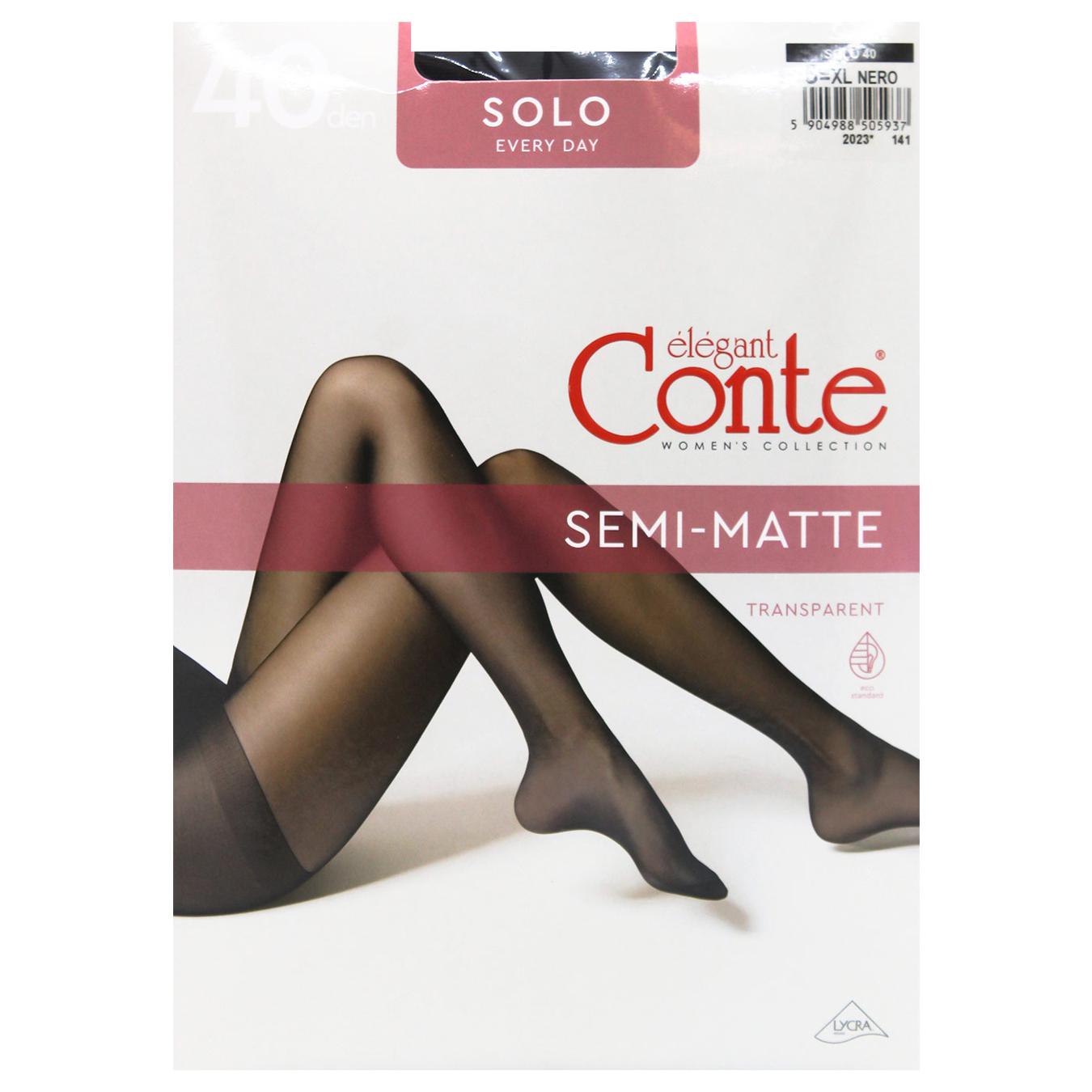 Women's tights Conte Elegant Solo Nero 40 den, size 5