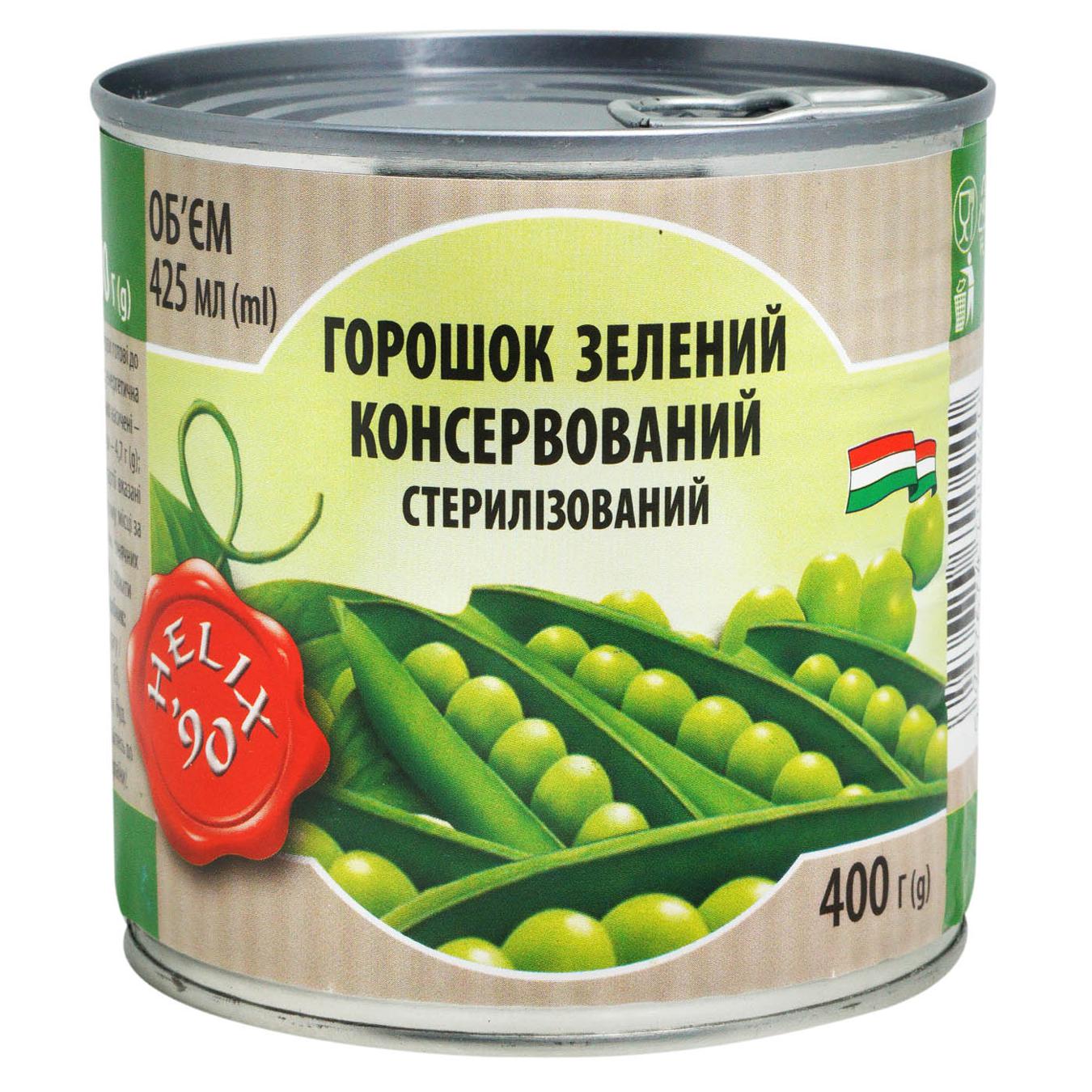 Peas HELIX green canned iron jar 425 ml
