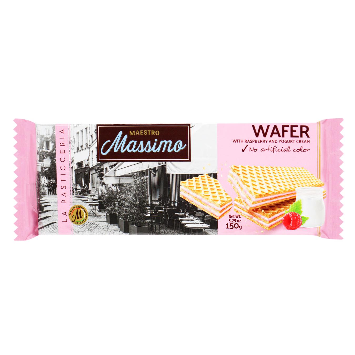 Waffle Massimo raspberry flavor 150g