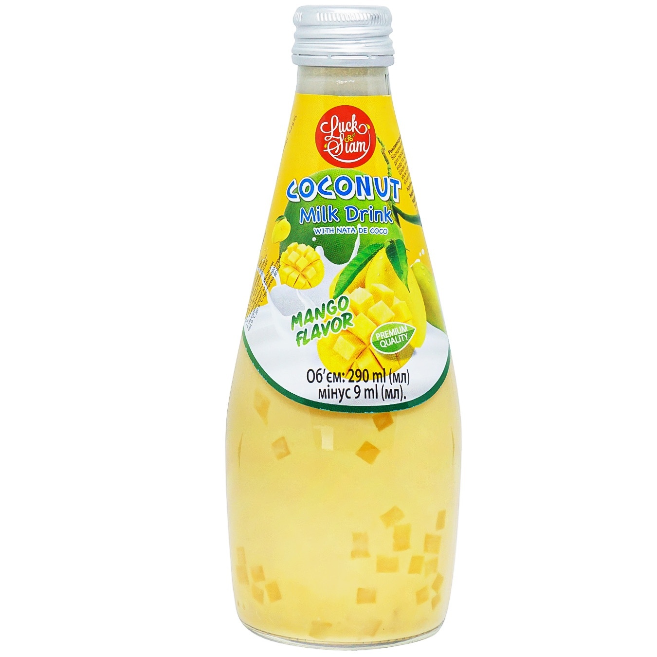 Non-carbonated drink LUCK SIAM Coconut milk and mango 290 ml glass