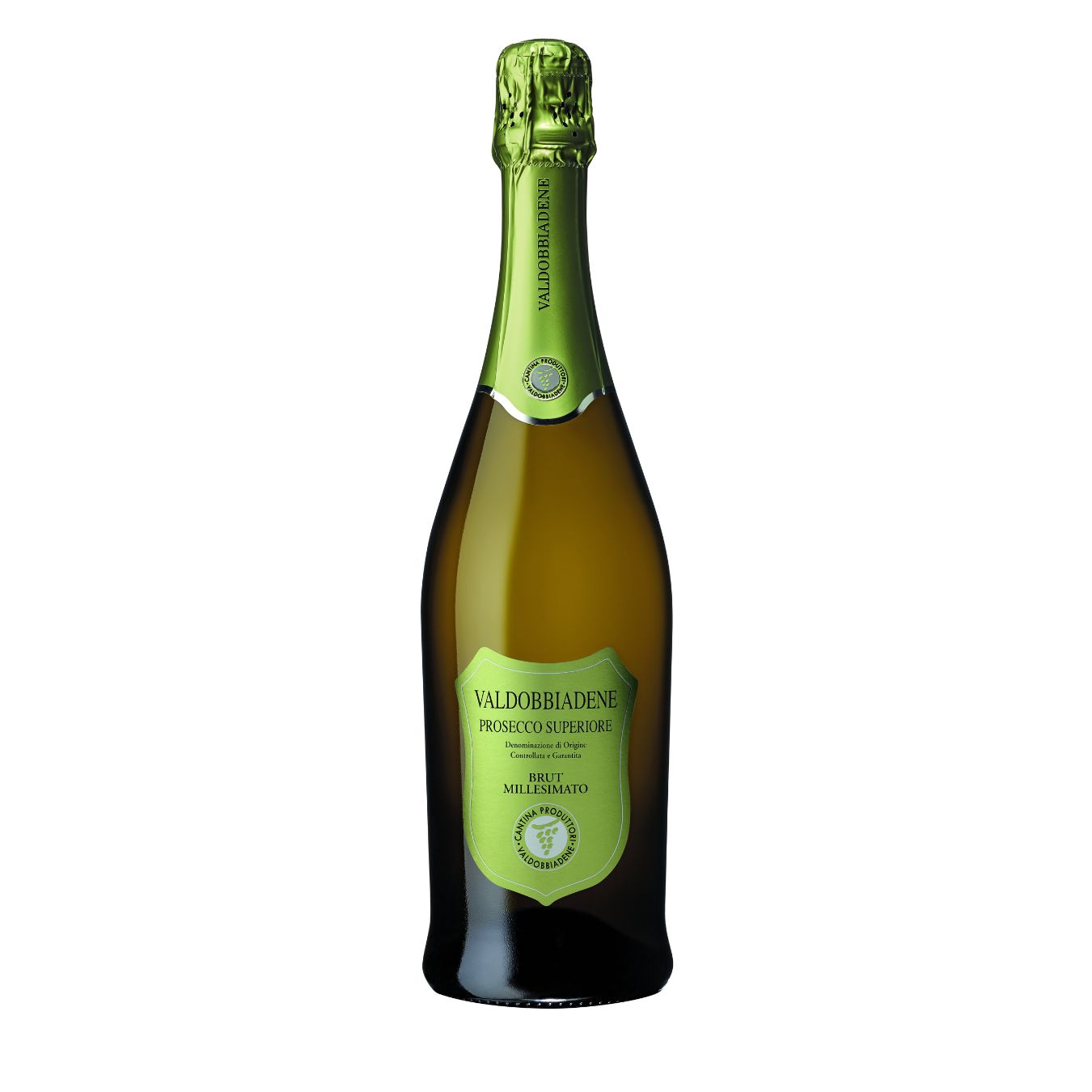 Вино игристое Val D'oca Prosecco Valdobbiadene Scudo Verde белое брют 11,5% 0,75л