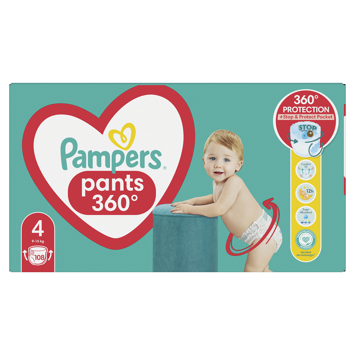 Pampers Pants Maxi children's disposable diapers panties 9-15kg 108pcs