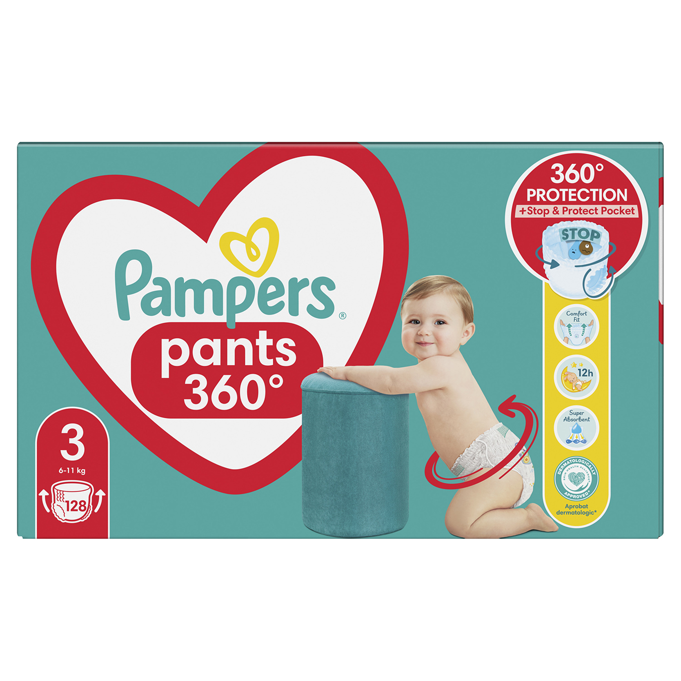Diapers-panties Pampers Pants Midi children's disposable 6-11kg Mega Pack 128pcs