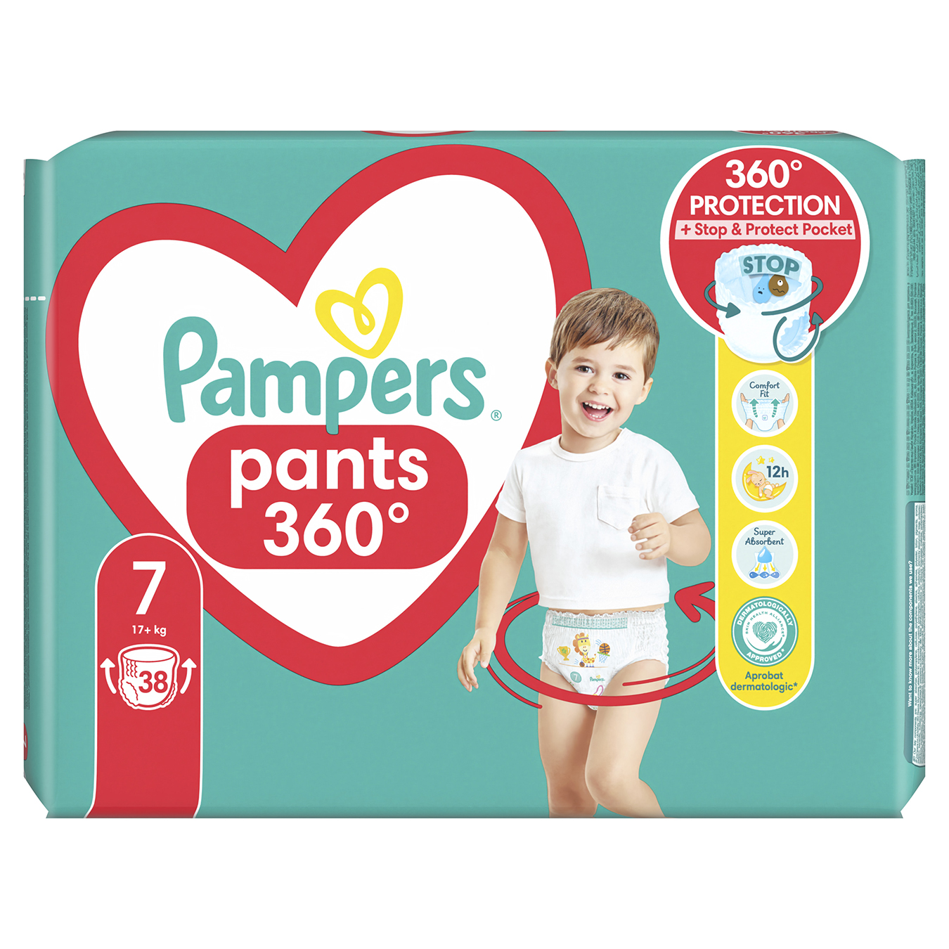 Подгузники-трусики Pampers Джамбо детские одноразовые Pants Giant Plus 17+ кг 38шт