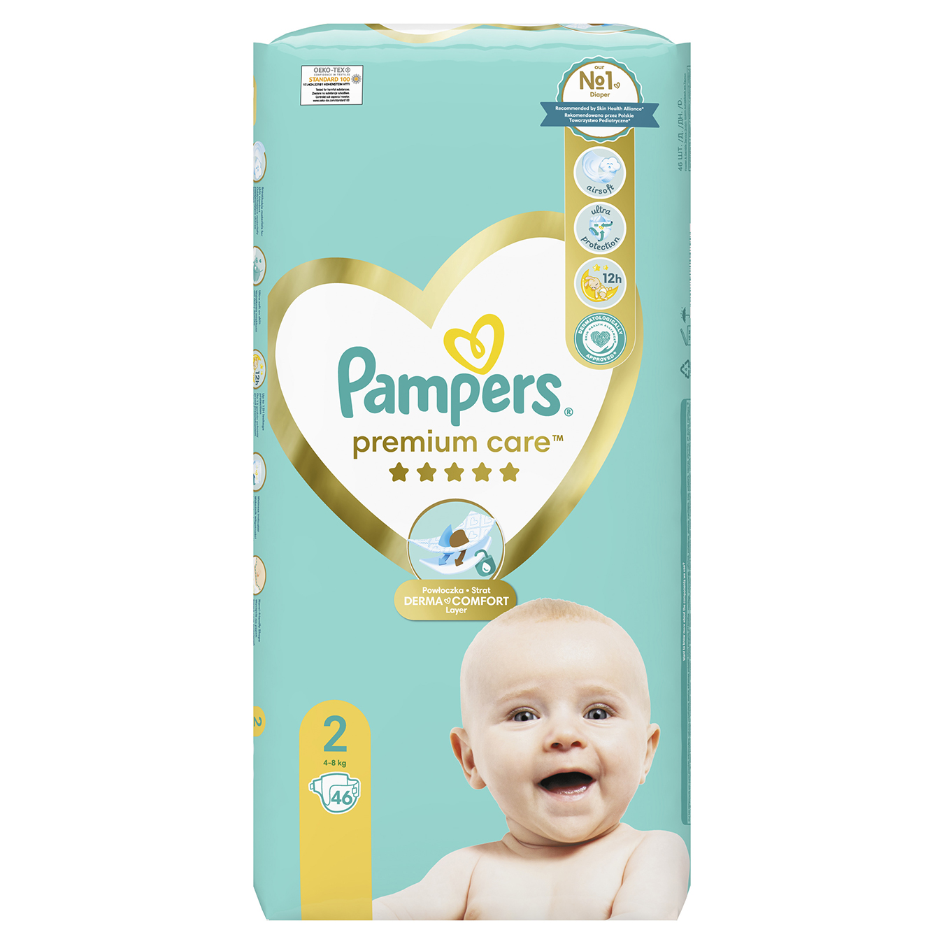 Pampers Premium Care Diapers 4-8 kg 46 pcs