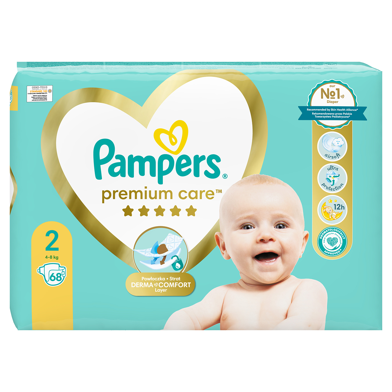 Pampers Premium Care Diapers Size 2 Mini 4-8kg 68pcs
