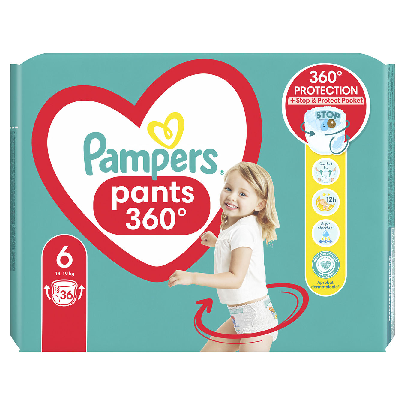 Подгузники-трусики детские Pampers Pants Giant 6 15+кг 36шт ᐈ Купить по  выгодной цене от Novus