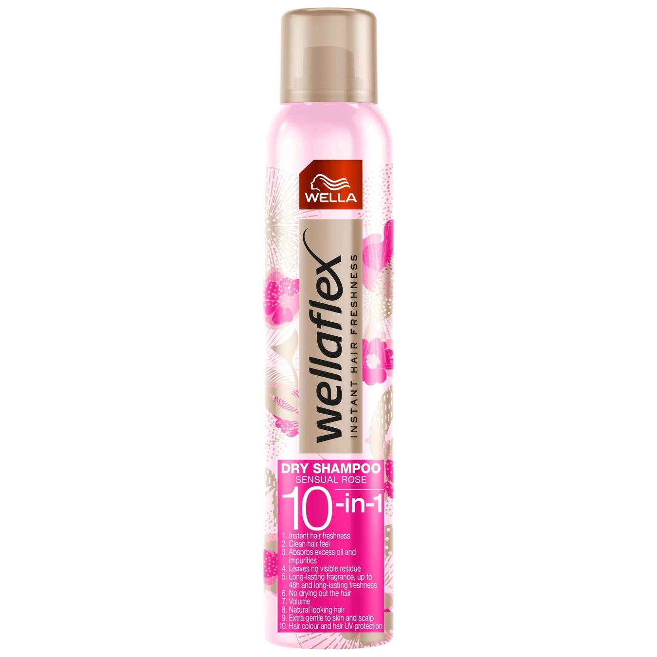 Wellaflex shampoo dry gentle rose with natural tapioca starch 180ml