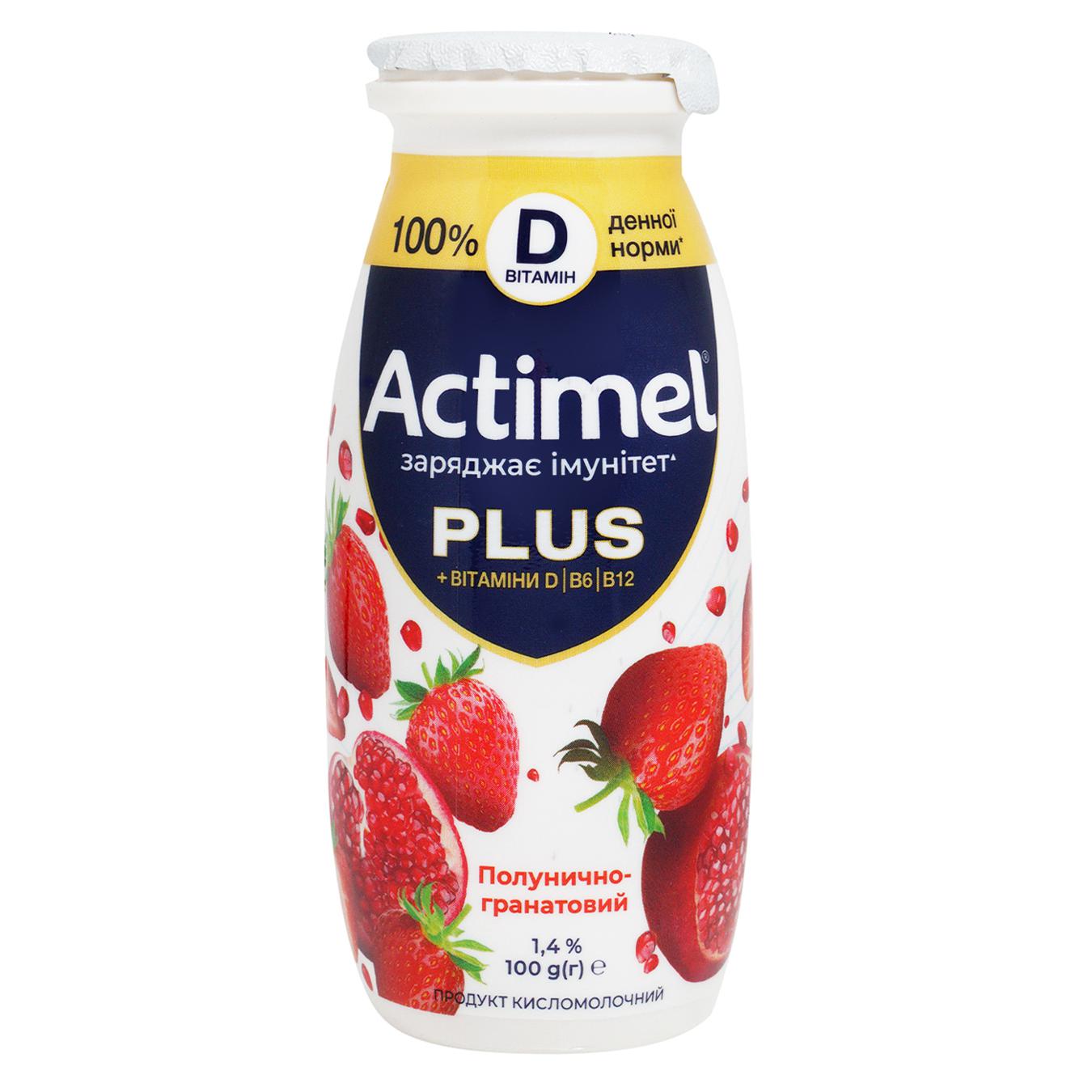 Actimel strawberry-pomegranate fermented milk product 1.4% 100g