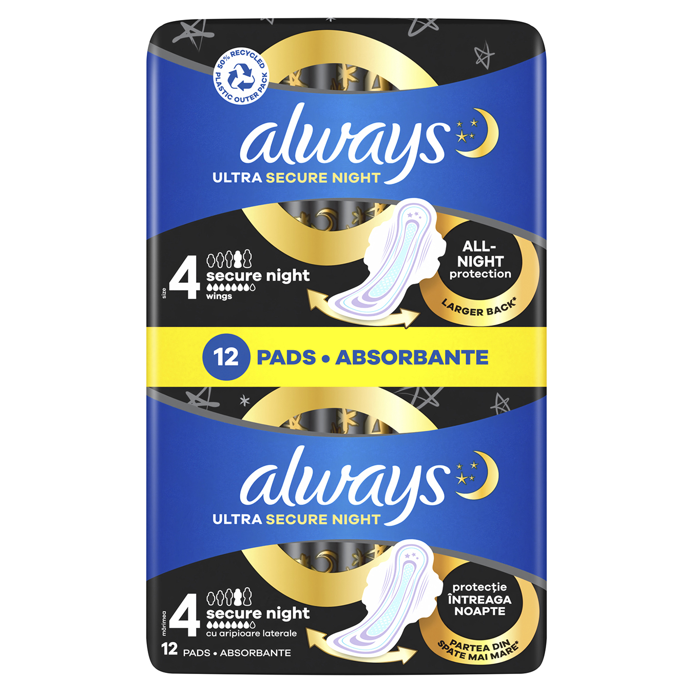 Always Ultra Night Deo Hygienical Pads 7 drops 12pcs
