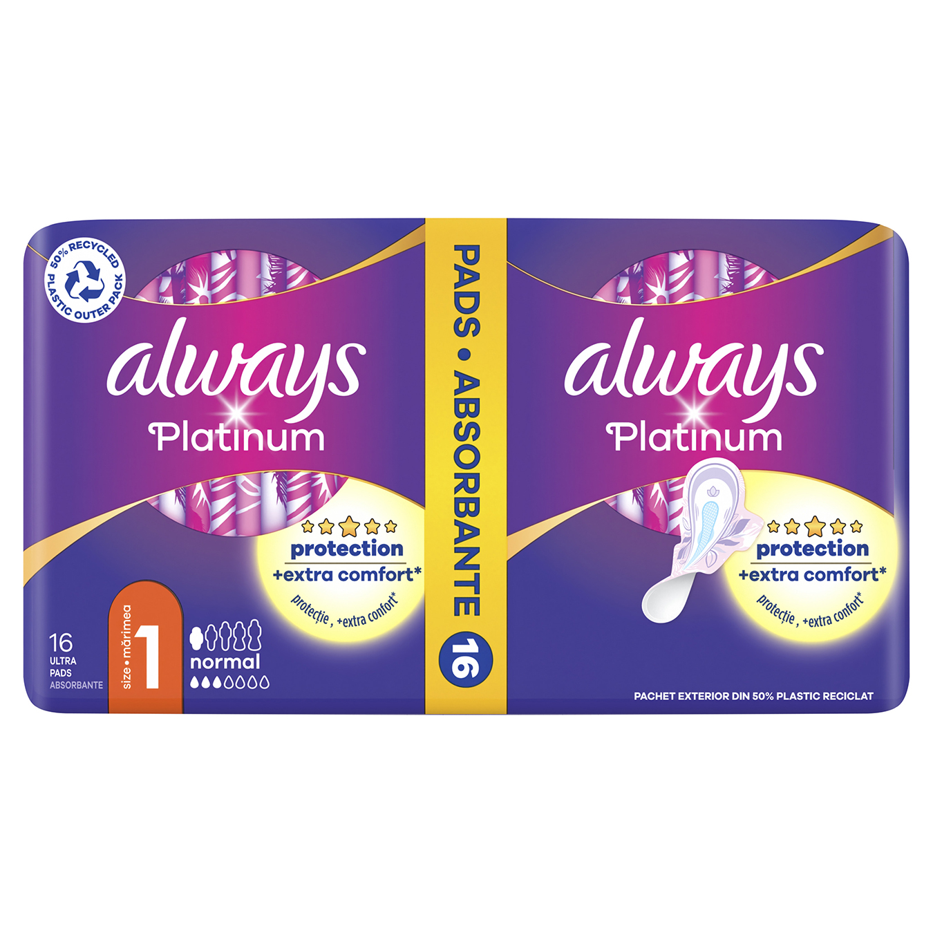 Always Ultra Platinum Normal Plus Hygienical Pads 4 drops 16pcs