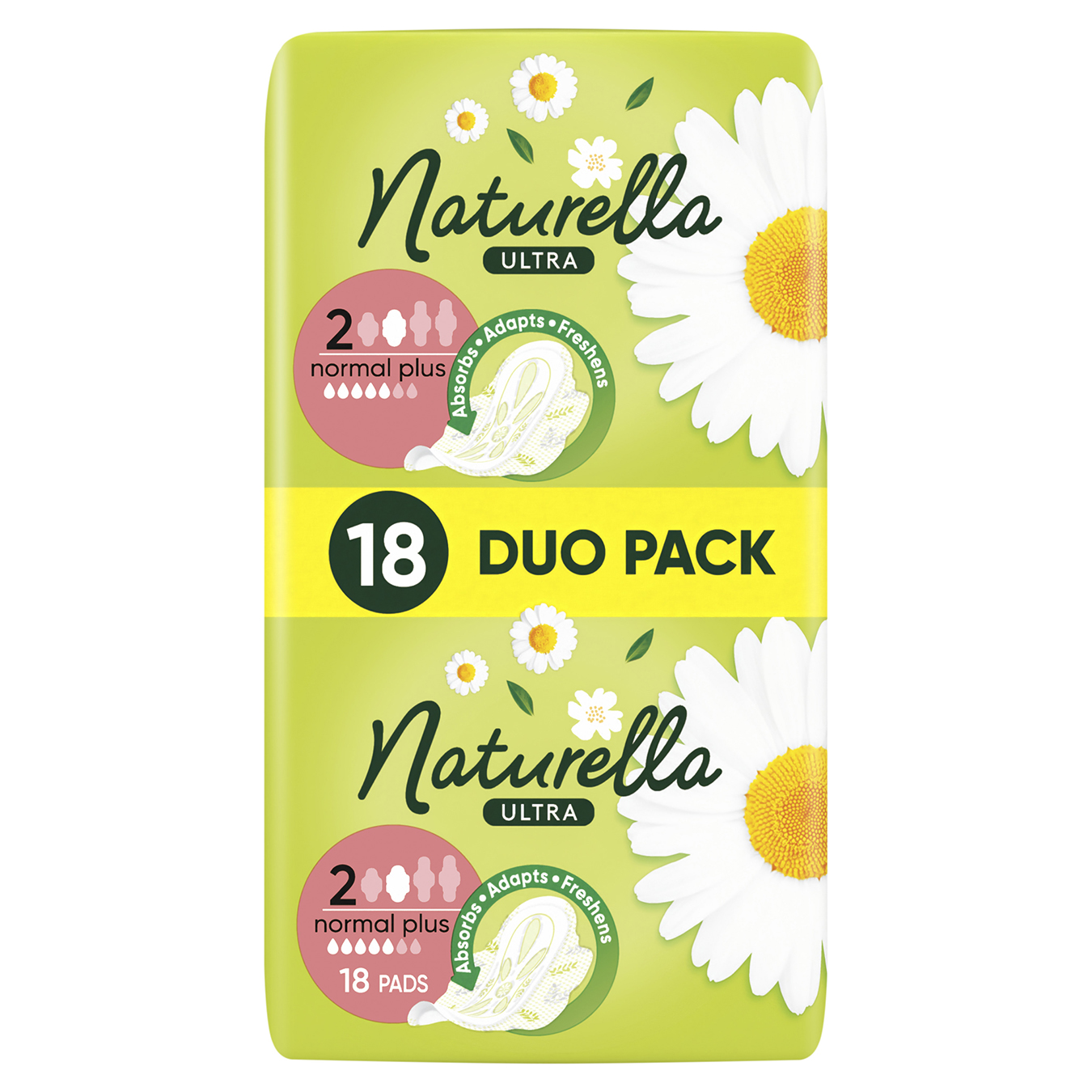 Hygienic pads Naturella Normal Plus Duo Ultra PrepakKor 18 pcs