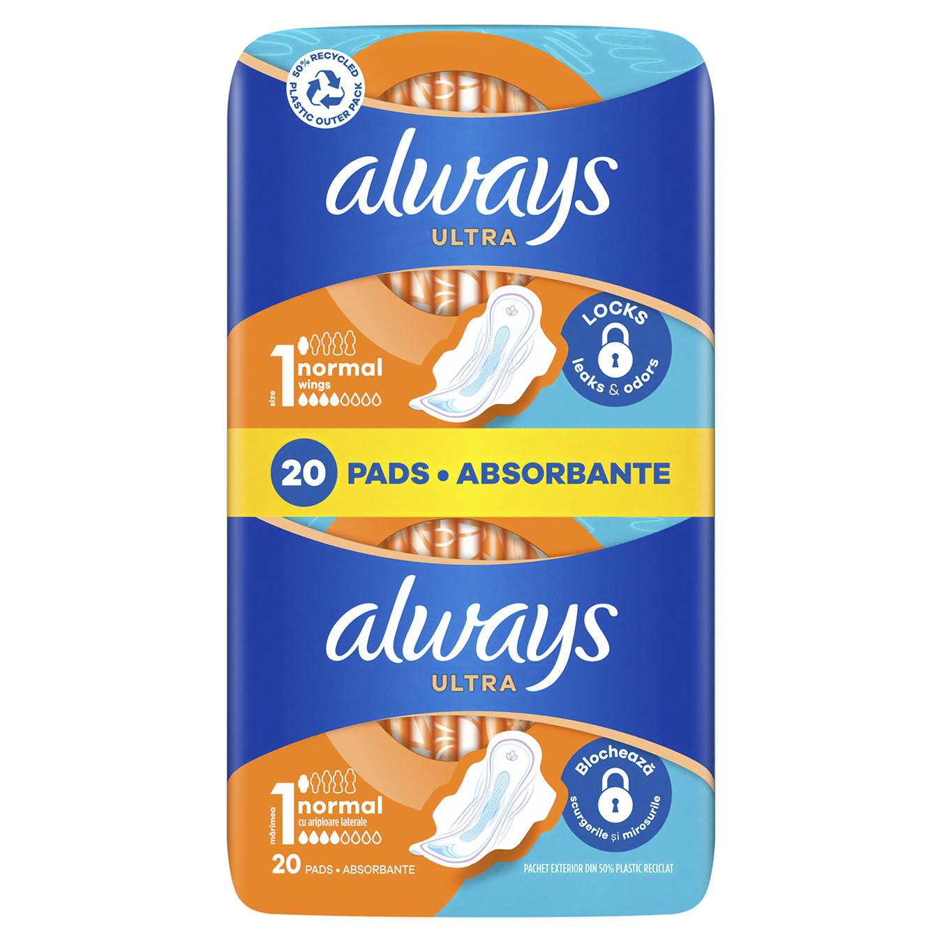 Always Ultra Normal DUO Hygienical Pads 4 drops 20pcs