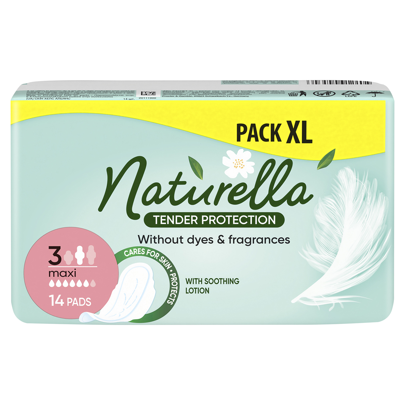 Hygienic pads Naturella ultra gentle protection maxi duo 14 pcs