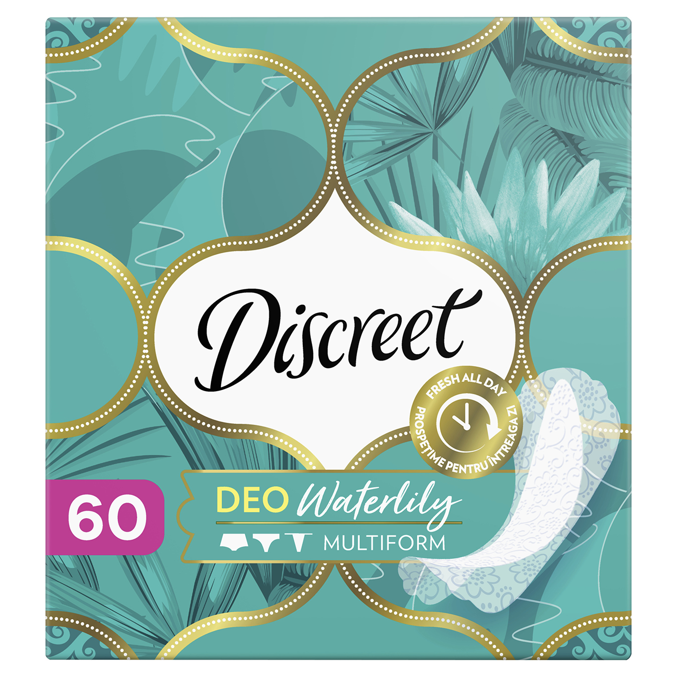 Discreet Daily Liners Deo Water Lily 60pcs