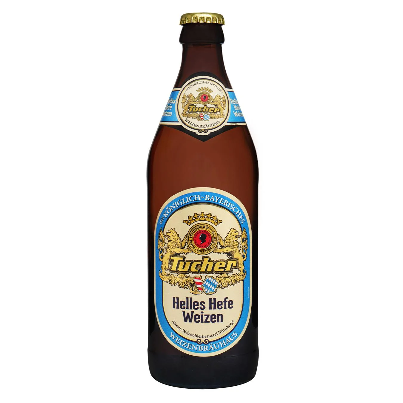 Light beer Tucher Helles Hefe Weizen 5.2% 0.5l glass bottle