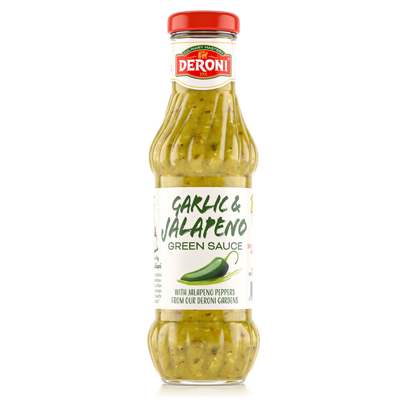 Deroni hot sauce with garlic and jalapeño 315g