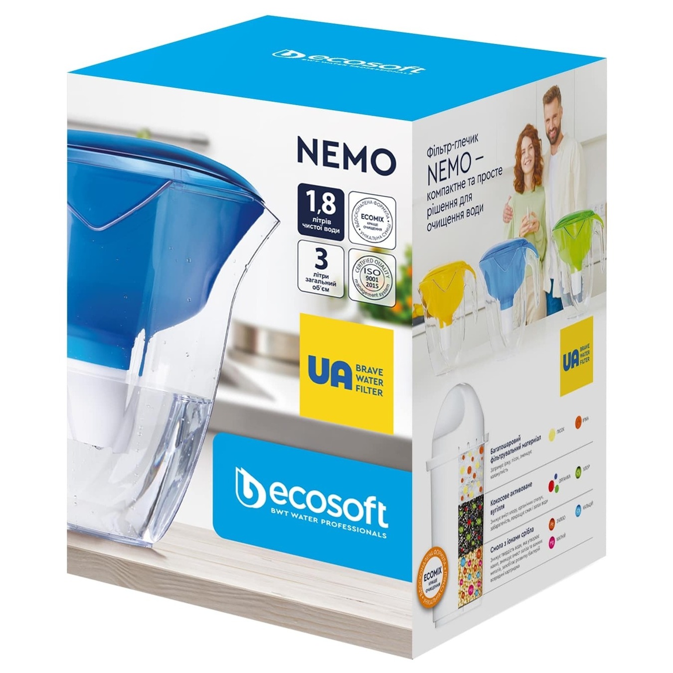 Filter-jug Ecosoft Nemo blue 3l 4