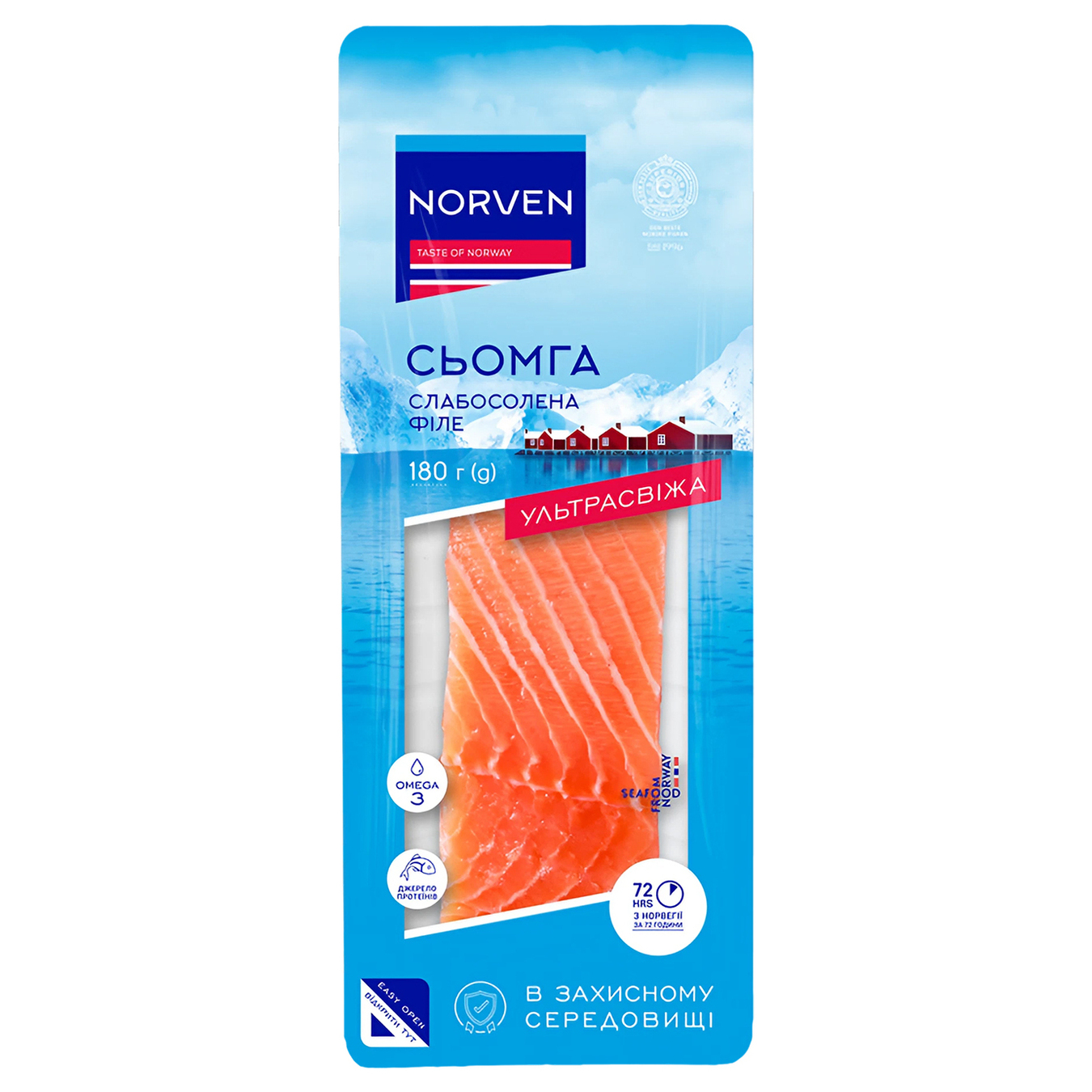 Norven Lightly Salted Salmon Fillet Piece 180g