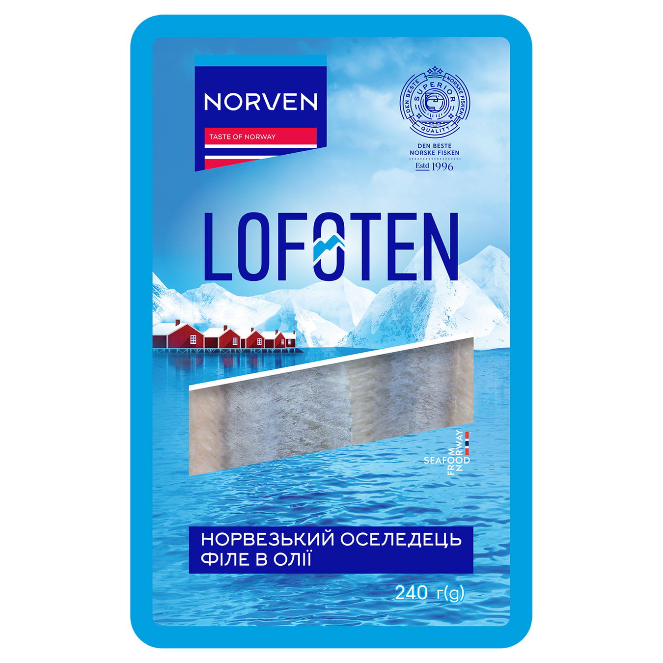 Сельдь Norven Lofoten филе в масле 240г