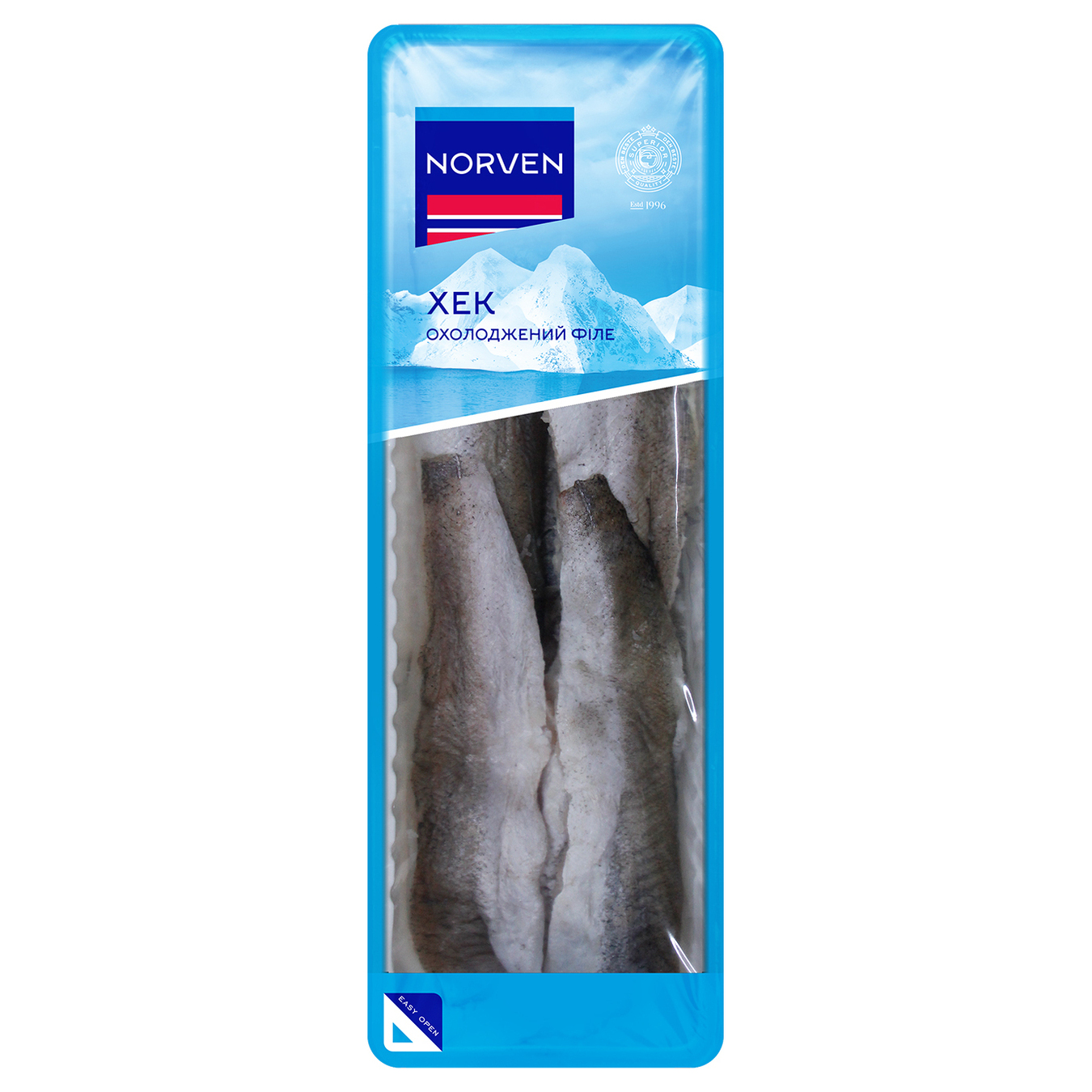 Norven Hake Fillet with Skin Chilled Vacuum Packaging 750g