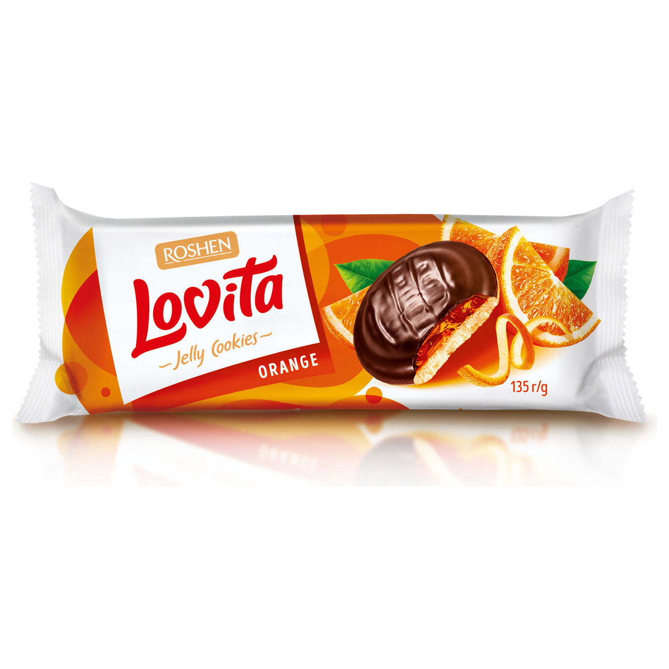 Печенье Roshen Lovita сдобное с желейной начинкой со вкусом апельсина 135г