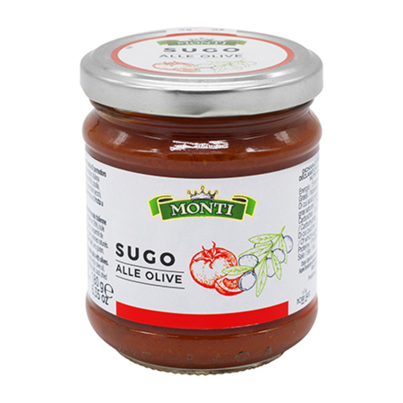 Monti tomato sauce with olives 180g