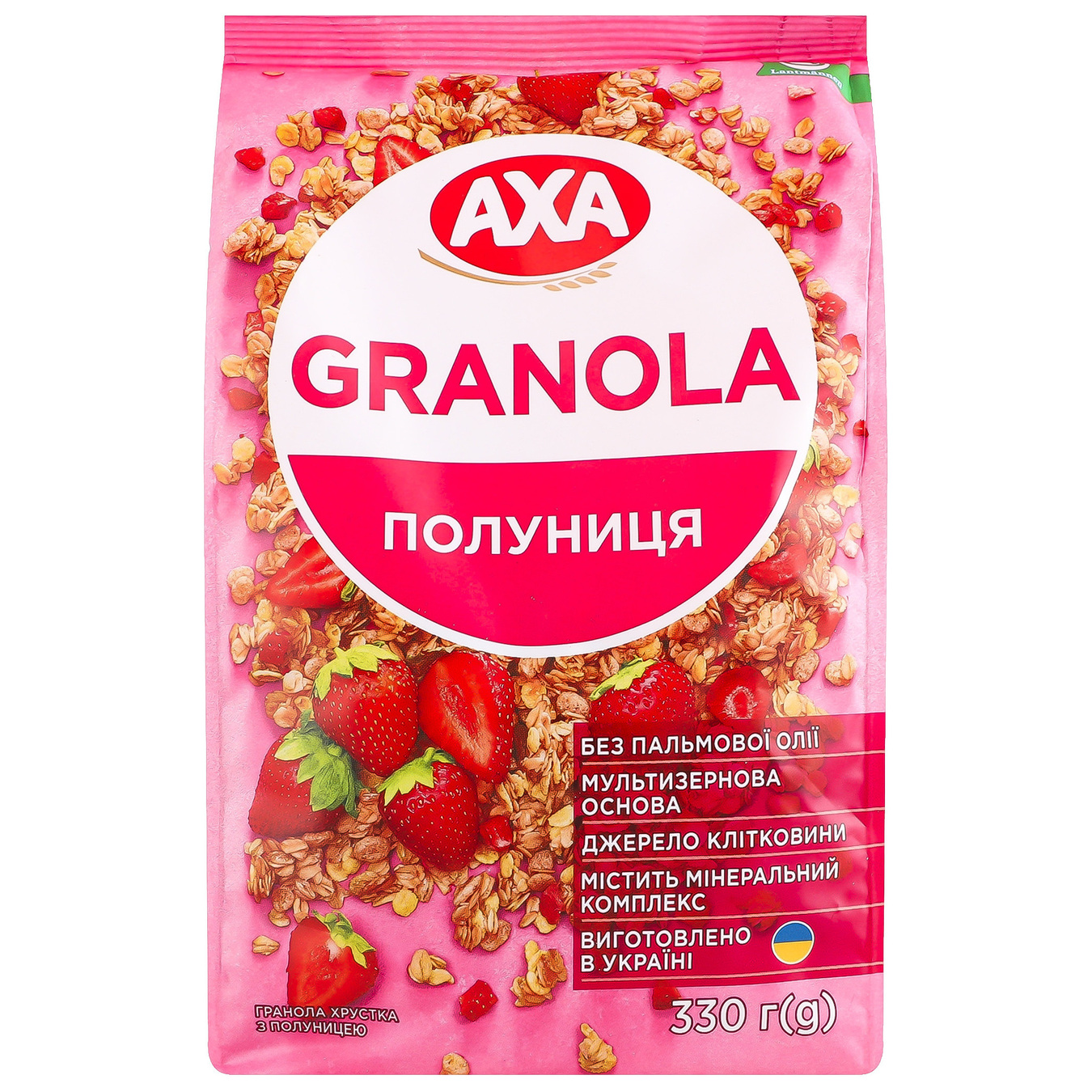 Granola Akha crispy with strawberries 330g
