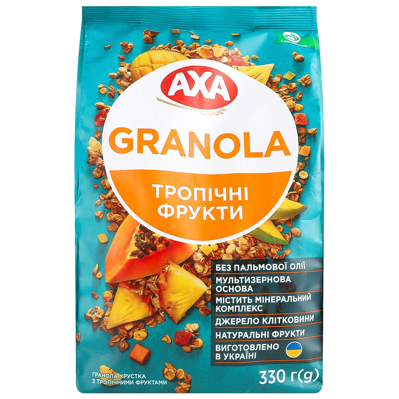 Granola Akha crispy with tropical fruits 330g