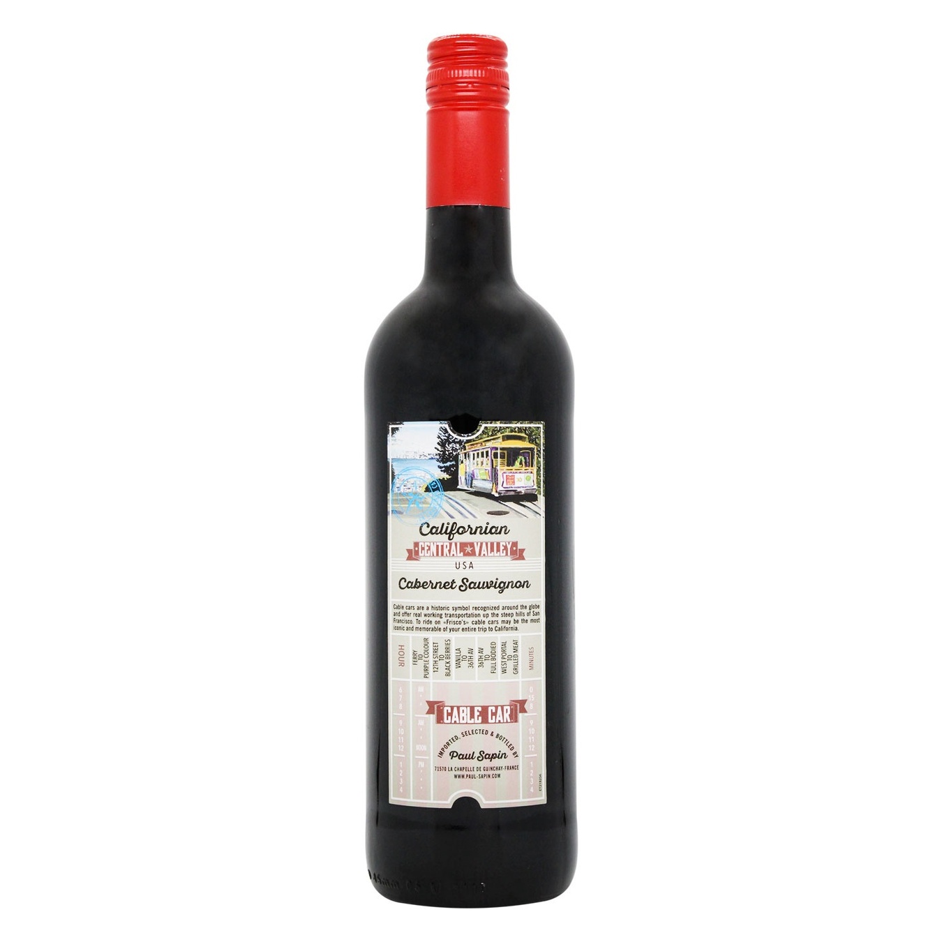 Wine Cable Car Cabernet Sauv red semi-dry 12% 0.75 l