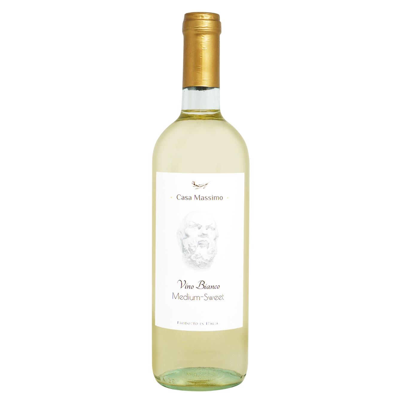 Вино Casa Massimo Bianco белое полусладкое 10,5% 0,75л