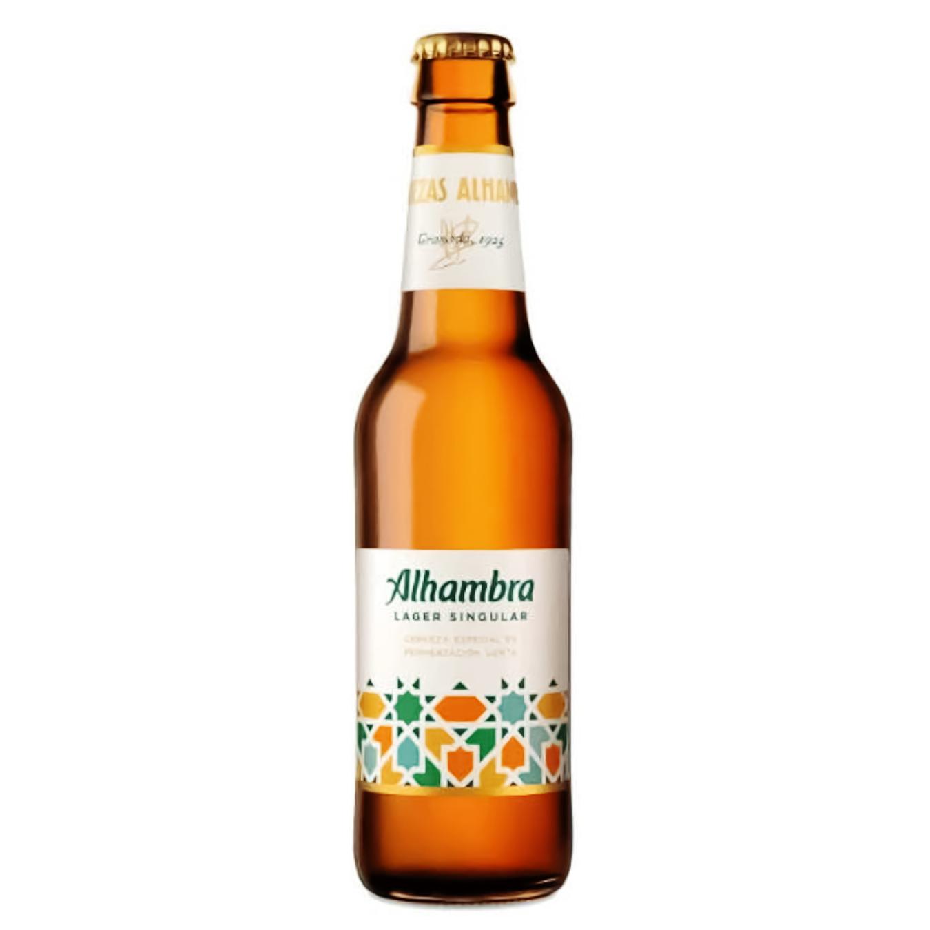Пиво світле Alhambra Especial 5,4% 0,33л скло