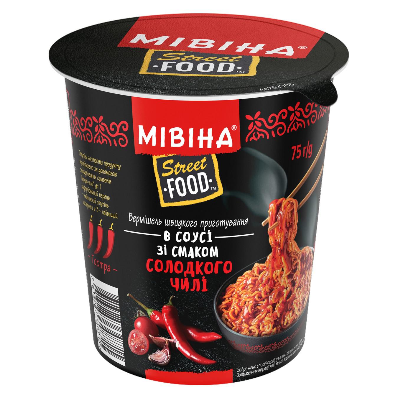 Mivina Street Food vermicelli in a sauce with the taste of sweet chili 75g