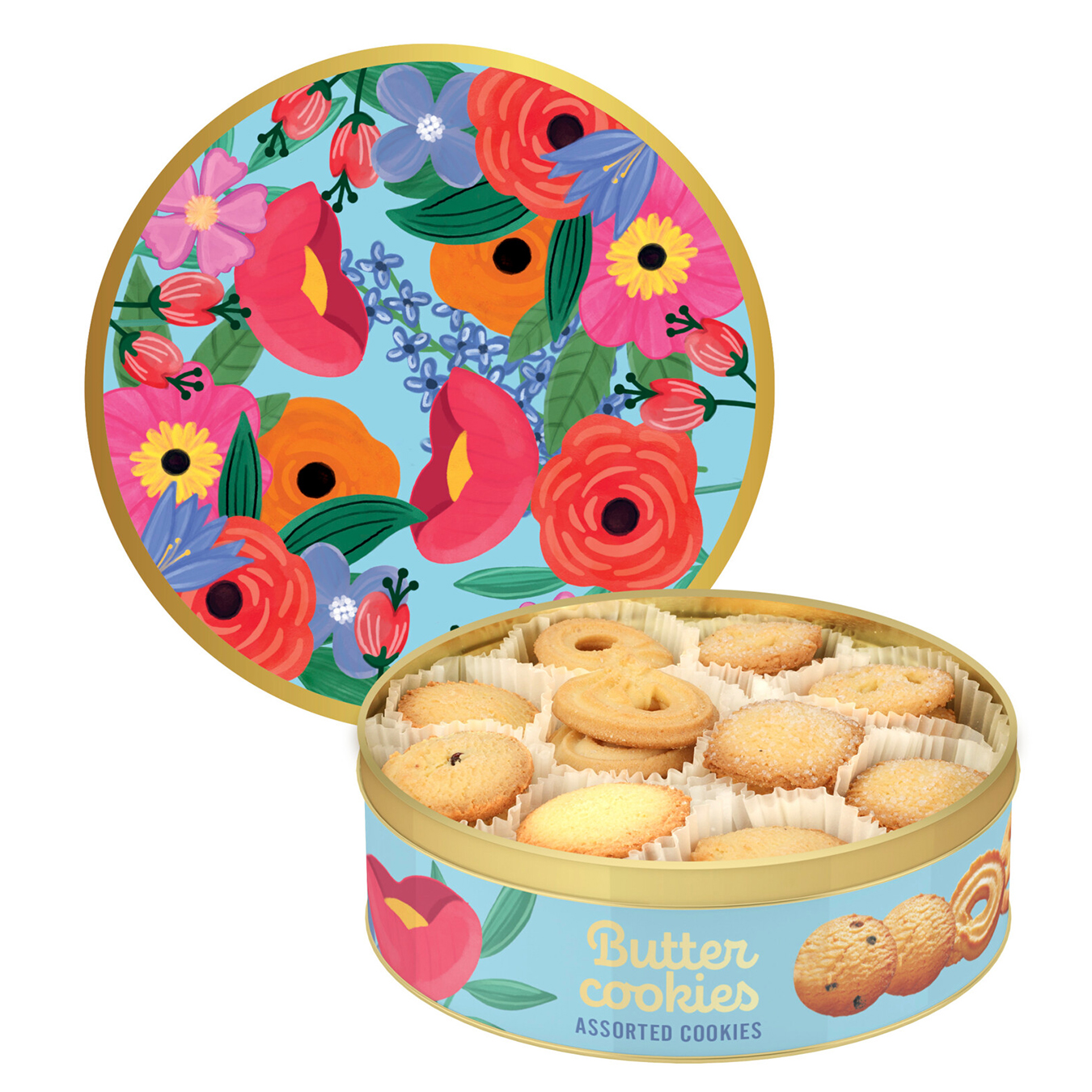 A set of Becky's cookies iron can 340g