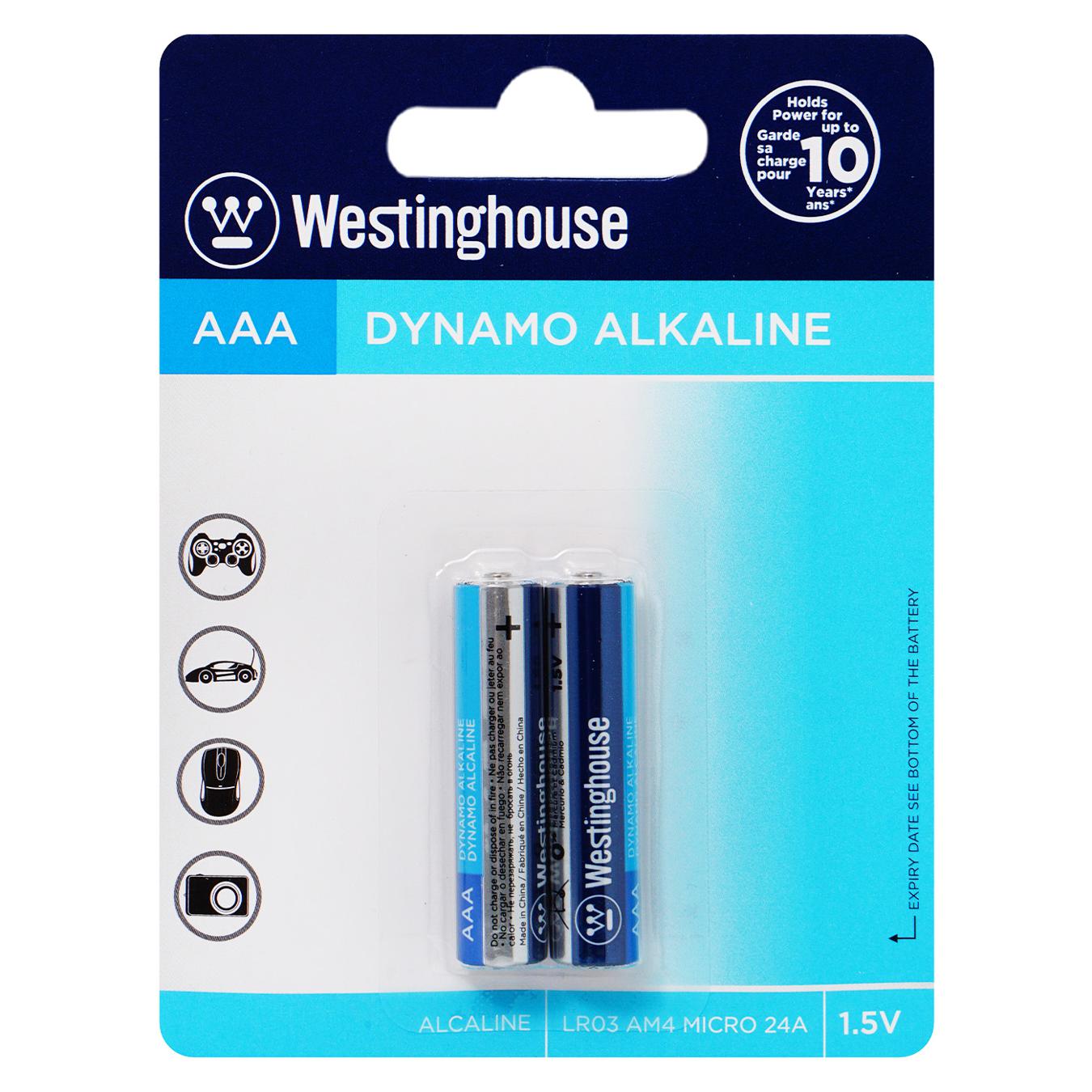 Alkaline battery Westinghouse Dynamo Alkaline AAA/LR03 2 pcs