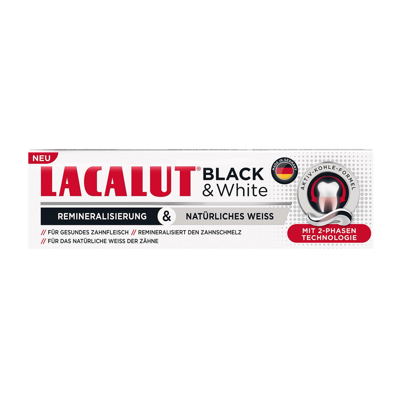 Паста зубна Lacalut black & white 75мл