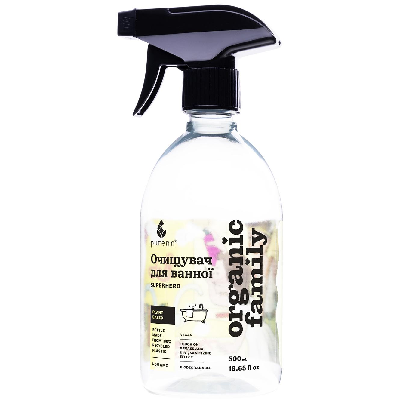 Чистящее средство Organic Family Supernero Рябина и Лимон для ванной комнаты универсальный натуральный 500мл
