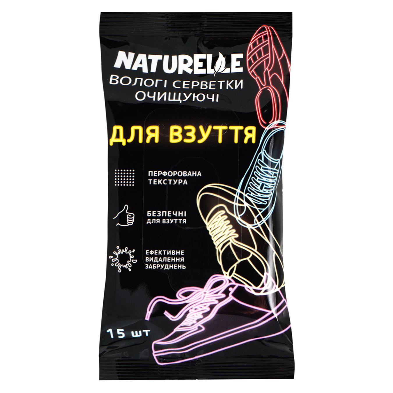 Naturelle wet wipes for cleaning shoes 15 pcs