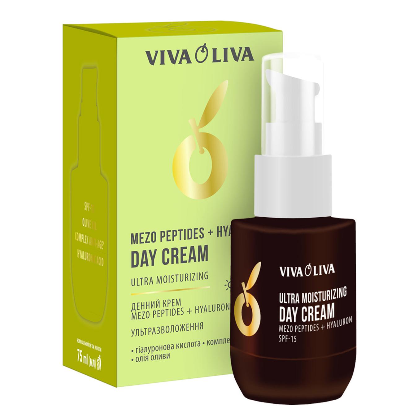 Day cream Viva oliva mezo peptides+hyaluron ultra moisturizing SPF-15 75ml