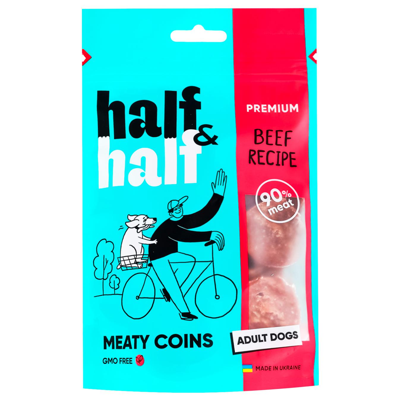 Ласощі Half&Half для собак з яловичиною 100г