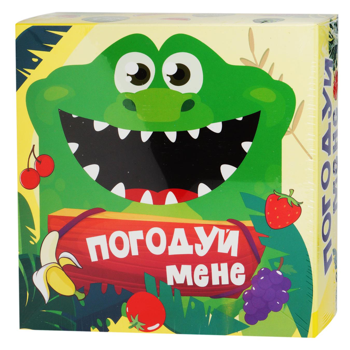 Гра настільна Strateg Погодуй мене - крокодил розвиваюча українською мовою