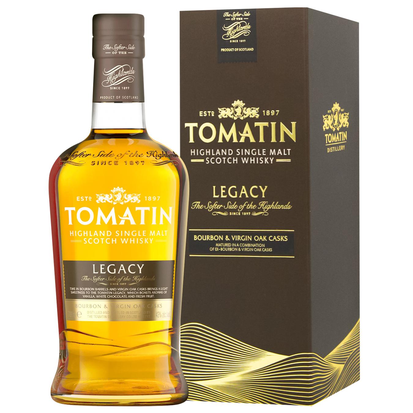 Виски Tomatin Legacy (подарочная упаковка) 43% 0,7л