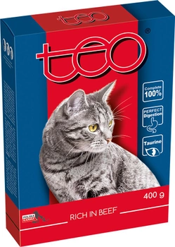 Корм Teo для котів сухий з яловичиною 400г