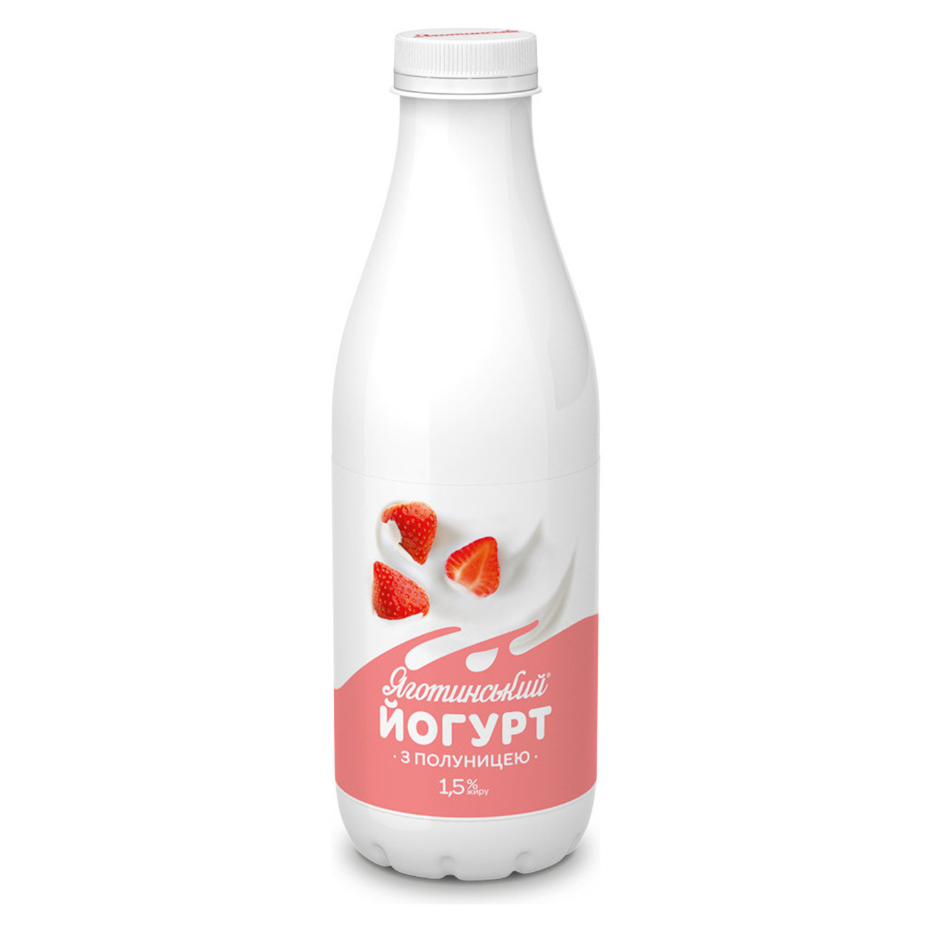 Йогурт Яготин клубника 1,5% 750г бутылка