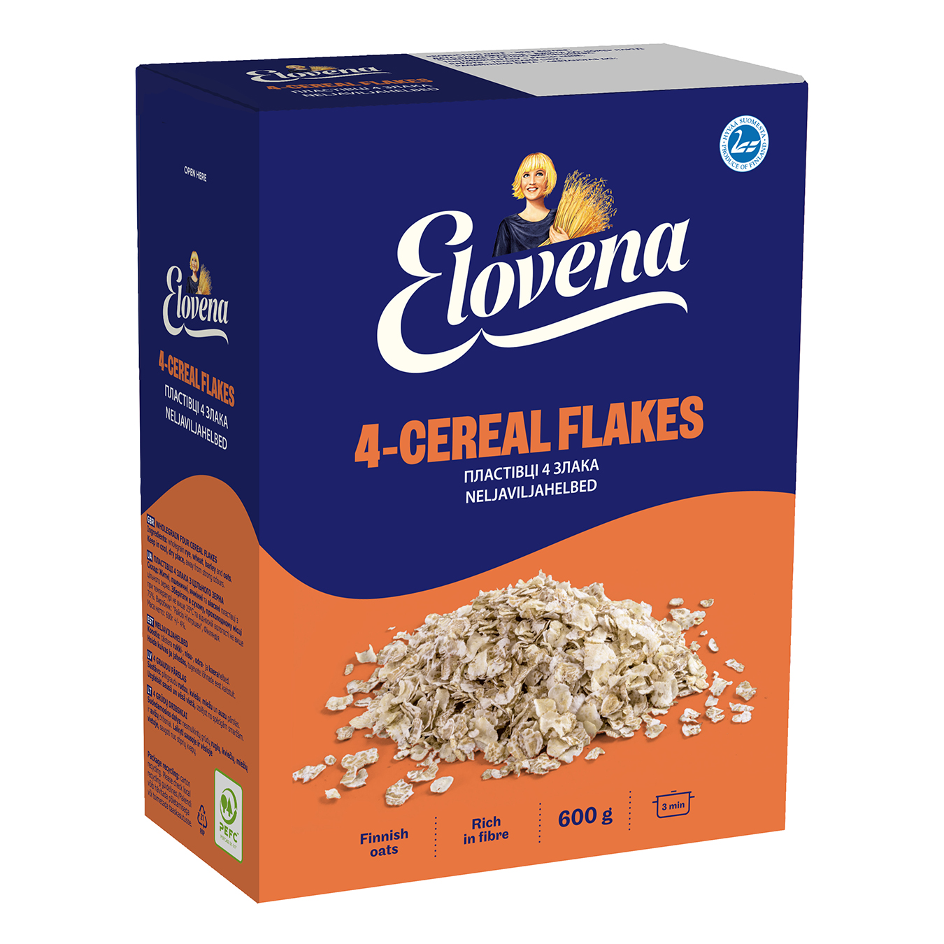 Flakes 4 Cereals Elovena 600g