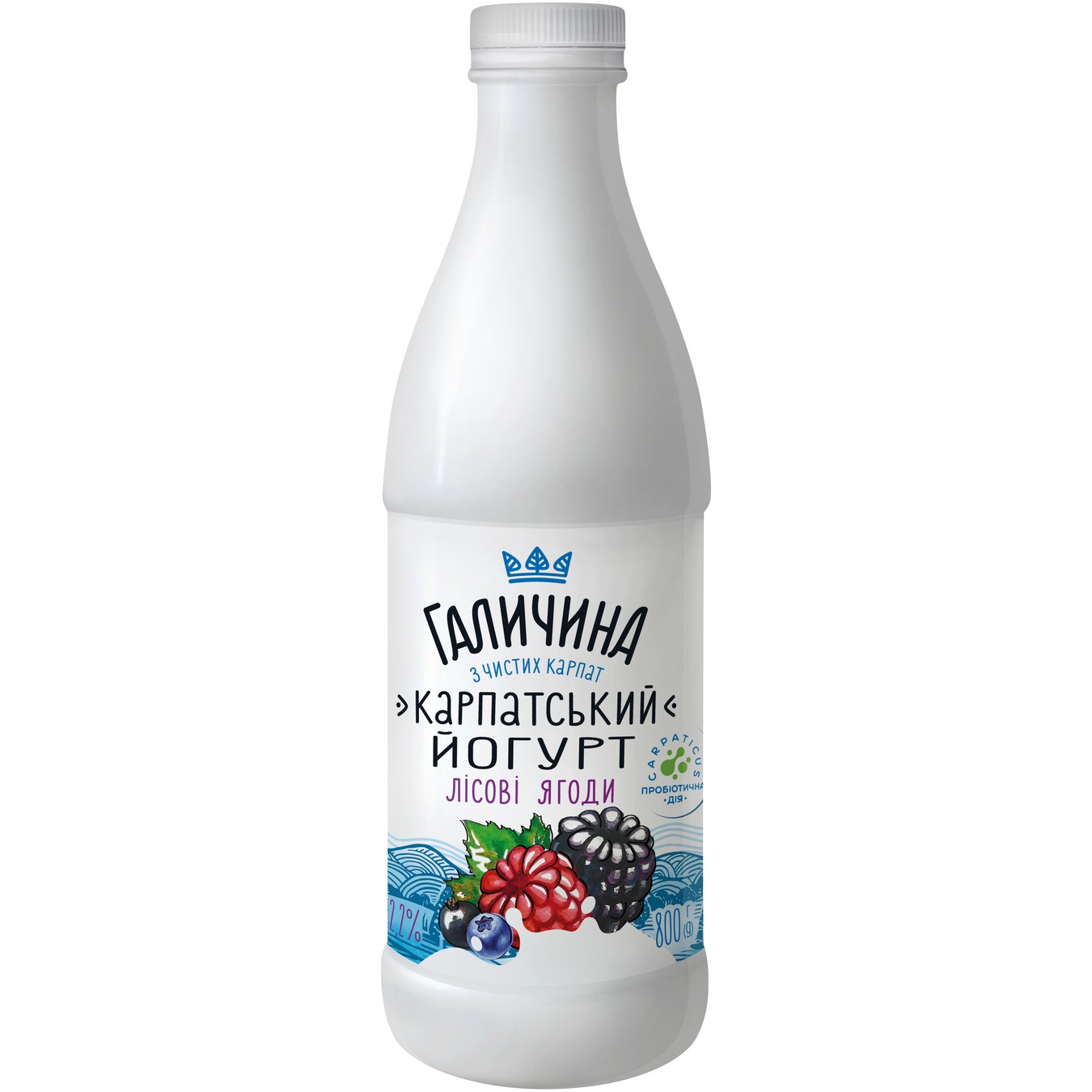 Йогурт Галичина Карпатский Лесная ягода 2,2% 800г