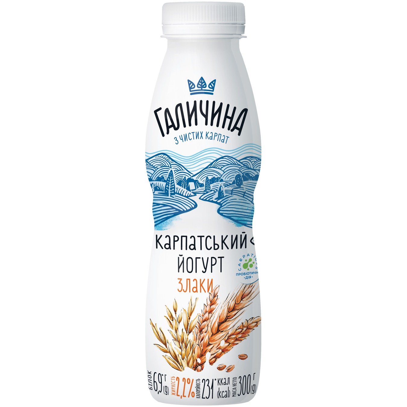 Galychyna Carpathian Cereals Yogurt 2,2% 300g